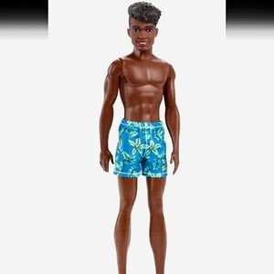 Barbie Beach Ken Doll BNIB African American Twists Brown Eyes NIB